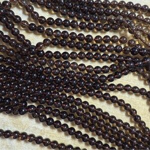 5 15” strands dark Smokey quartz, 8mm gemstones round beads natural grade A